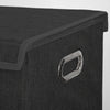 Collapsible Double Laundry Hamper with Removable Liners & Magnetic Lid – Black (25.5” x 25”)